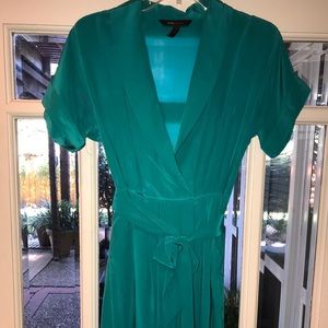 BCBG Teal Silk Dress